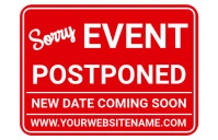 Event Postponed Sign / Event Canceled Sign Tablóide template