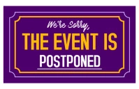 Event Postponed Sign / Event Canceled Sign Tablóide template