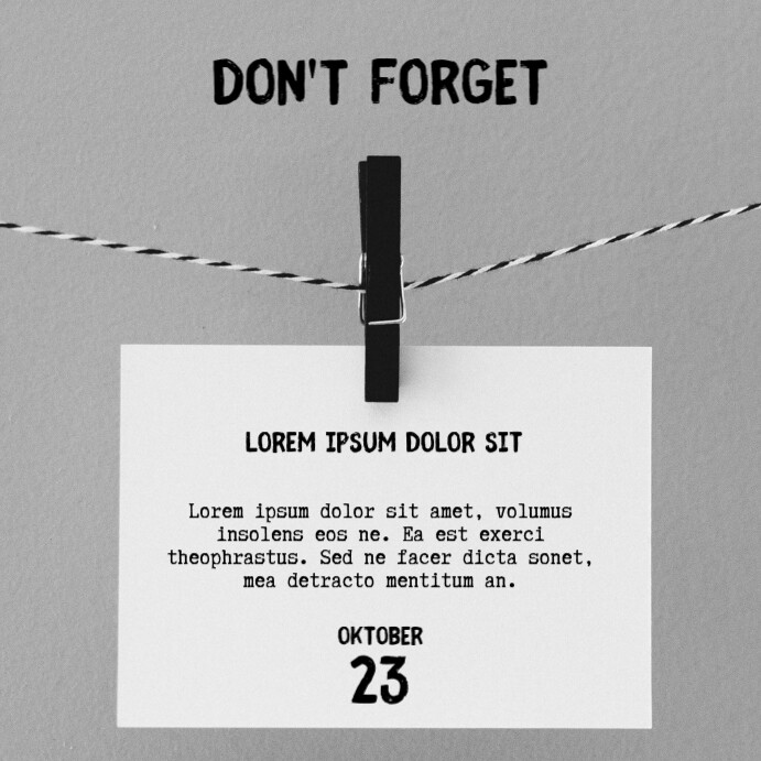 Event Reminder template Instagram-opslag