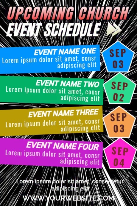 event schedule, Poster template