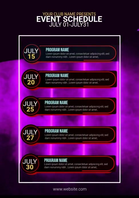 Event Program Ad Examples Event Schedule Ad Template | PosterMyWall