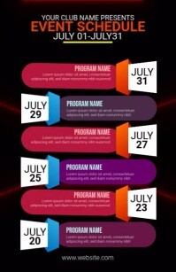 Event Schedule Ad Template | PosterMyWall