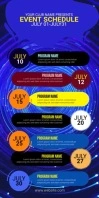 Event Schedule Ad Template Roll Up Banner 3' × 6'