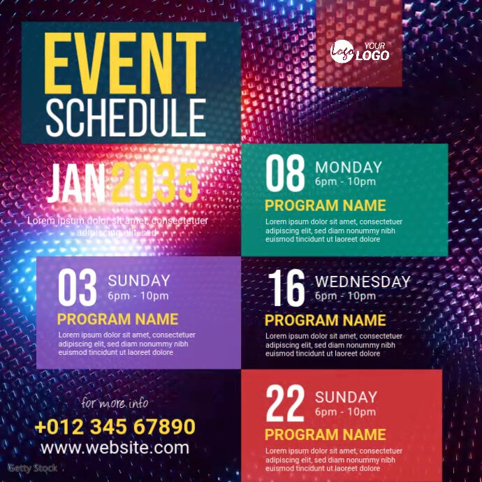 Copy Of Event Schedule Ad Template PosterMyWall copy-of-event-schedule-ad-template-postermywall