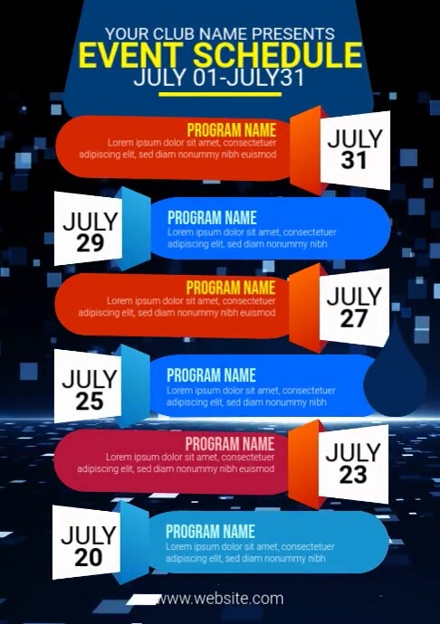 Event Program Ad Examples Event Schedule Ad Template | PosterMyWall