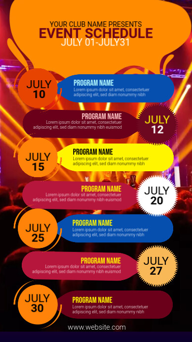Event Program Ad Examples Copy of Event Schedule Ad Template | PosterMyWall