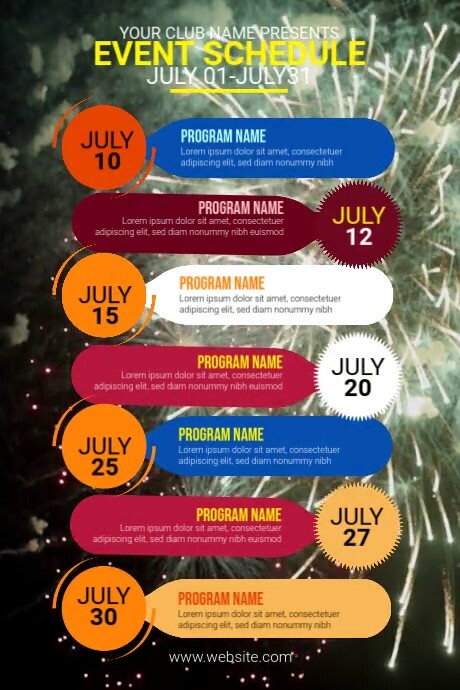 Event Schedule Ad Template Poster