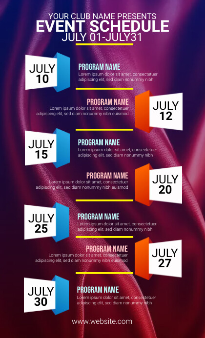 Event Program Ad Examples Event Schedule Ad Template | PosterMyWall