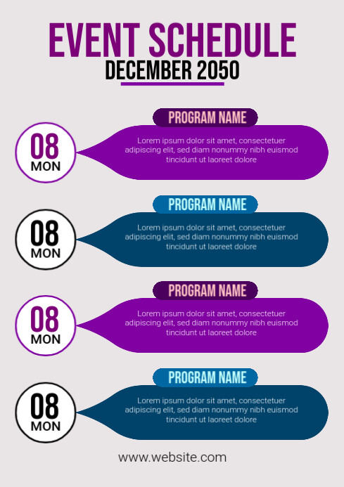 Event Program Ad Examples Copy of Event Schedule Ad Template | PosterMyWall