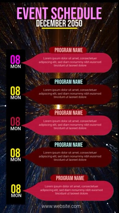 Event Program Ad Examples Event Schedule Ad Template | PosterMyWall