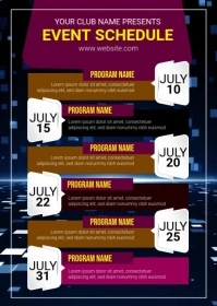 Event Schedule Ad Template A6