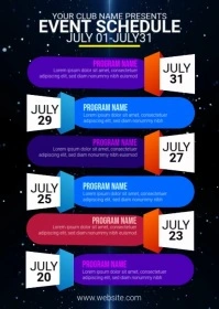Event Schedule Ad Template A6