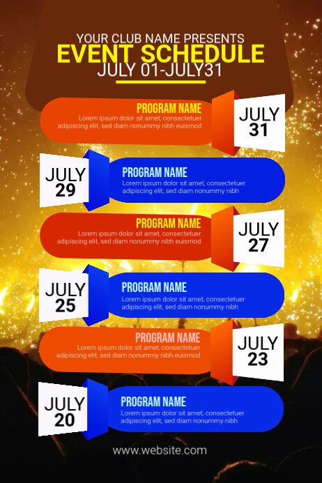 Event Program Ad Examples Event Schedule Ad Template | PosterMyWall