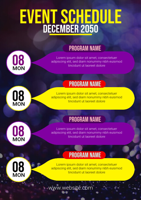 Event Program Ad Examples Event Schedule Ad Template | PosterMyWall