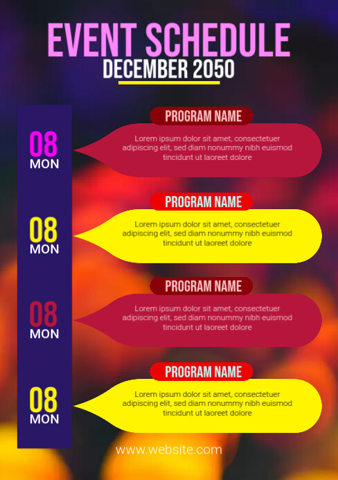 Event Schedule Ad Template | PosterMyWall
