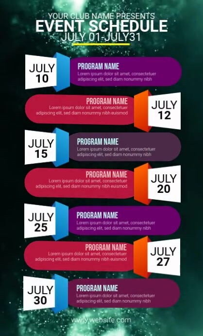 Event Program Ad Examples Copy of Event Schedule Ad Template | PosterMyWall