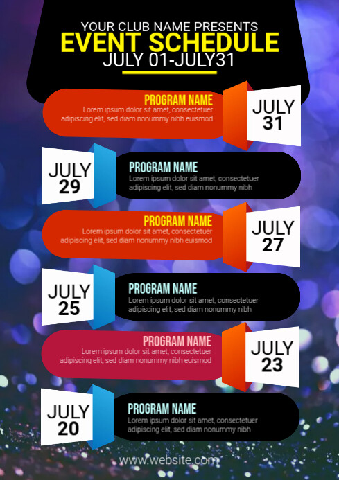 Event Program Ad Examples Copy of Event Schedule Ad Template | PosterMyWall