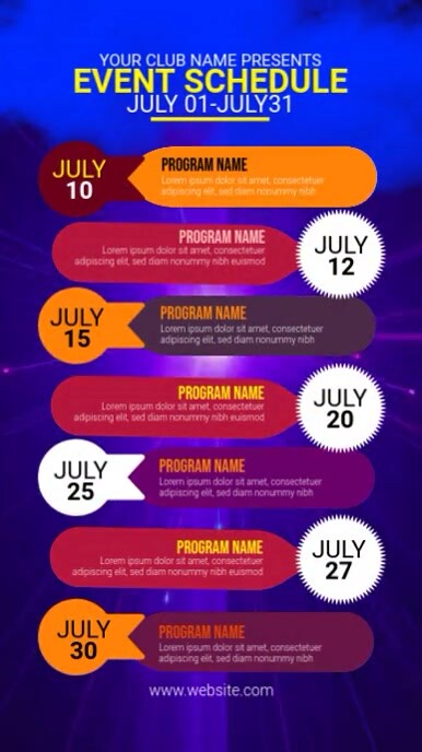Event Program Ad Examples Event Schedule Ad Template | PosterMyWall