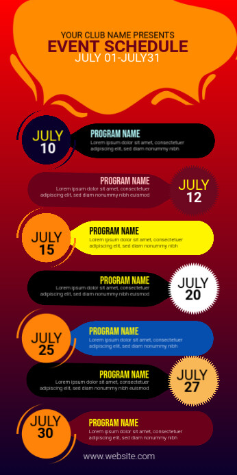 Event Program Ad Examples Event Schedule Ad Template | PosterMyWall