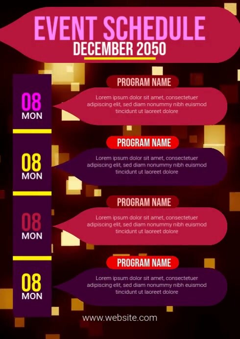 Event Schedule Ad Template | PosterMyWall