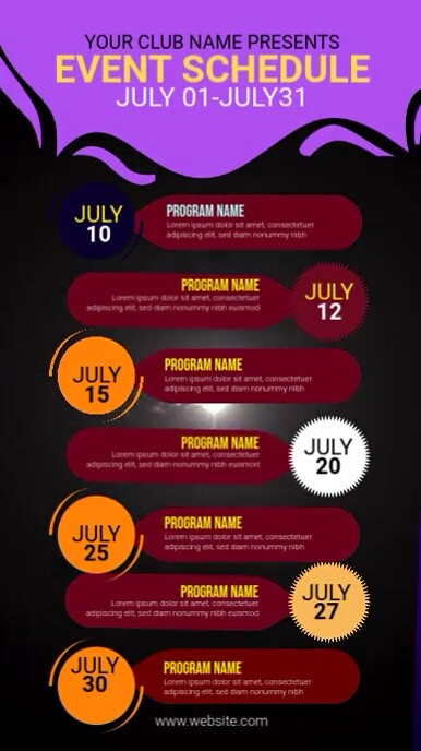 Event Program Ad Examples Event Schedule Ad Template | PosterMyWall