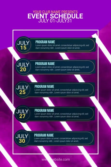 Event Program Ad Examples Copy of Event Schedule Ad Template | PosterMyWall
