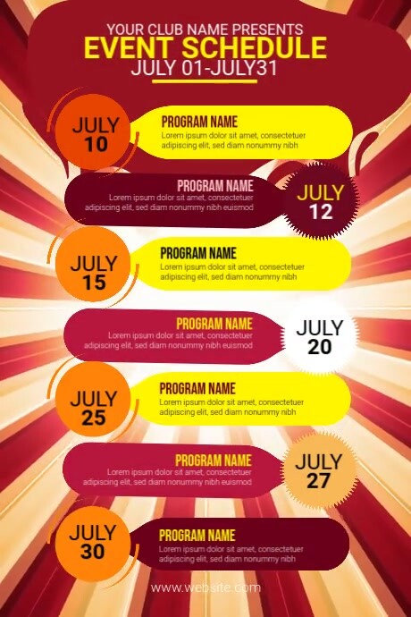 Event Program Ad Examples Event Schedule Ad Template | PosterMyWall