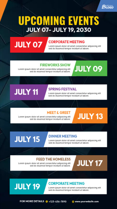 Event Program Ad Examples Event Schedule Ad Template | PosterMyWall