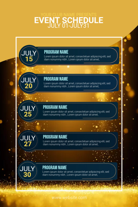 Event Program Ad Examples Event Schedule Ad Template | PosterMyWall