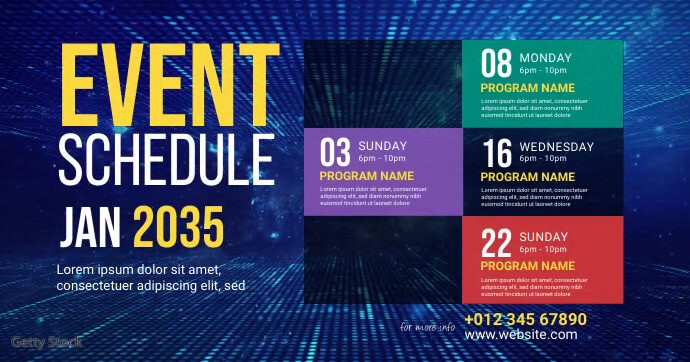 Event Program Ad Examples Copy of Event Schedule Ad Template | PosterMyWall