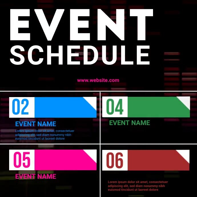 Schedule Program Post Event Schedule/ Agenda/Program Timeline/ Even Template | PosterMyWall