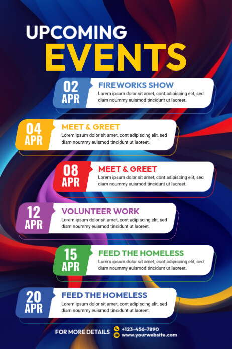 Event Schedule Banner 4' ร 6' Template | PosterMyWall