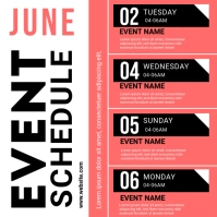event schedule Square (1:1) template
