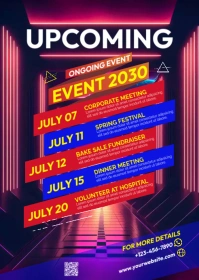 Event Schedule A6 template