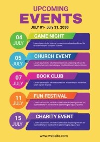 event schedule design A4 template