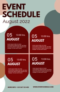 Event schedule Half Page Wide template