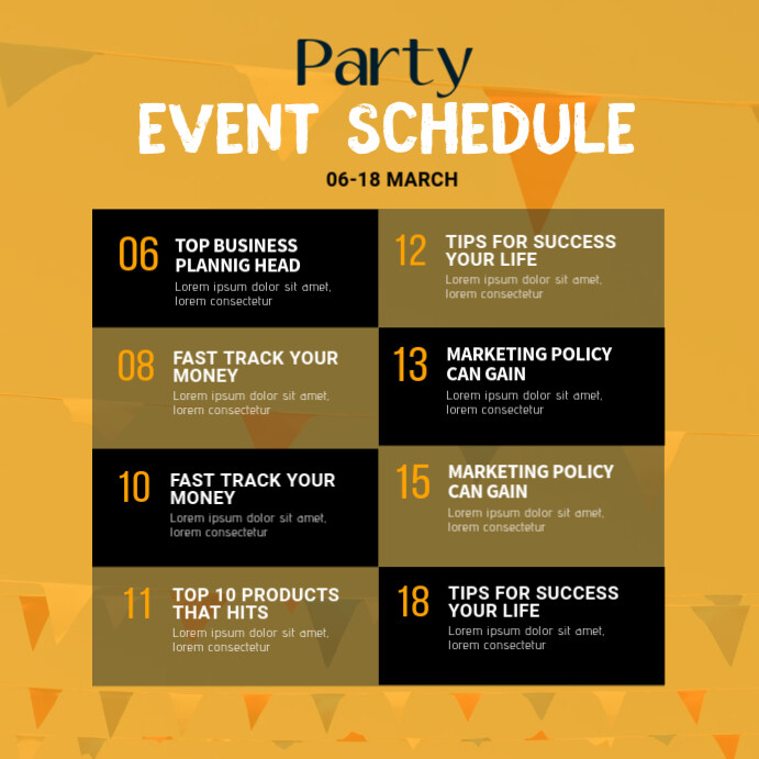 Event Schedule Design Template PosterMyWall event-schedule-design-template-postermywall