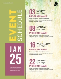 Event Schedule Design Template Flyer (US Letter)