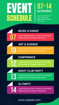 Event Schedule design template Instagram Story