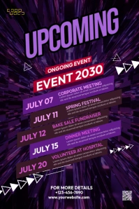 Event Schedule Gráfico de Pinterest template