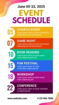 Event Schedule Design Instagram Story template