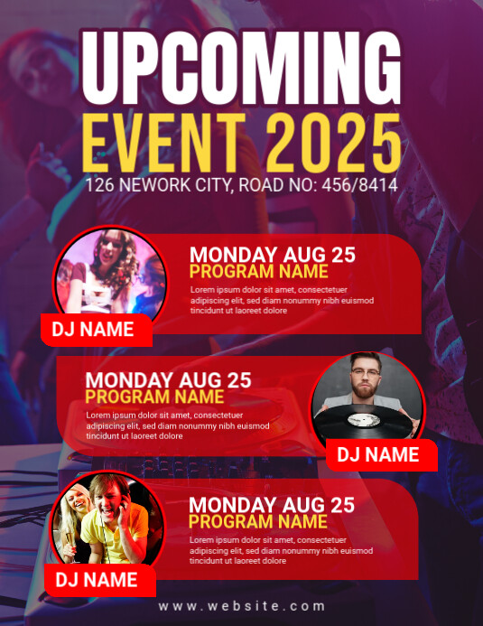 Event List Design Event Schedule Design Template | PosterMyWall