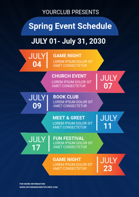 Event Schedule Template PosterMyWall Event Schedule Template PosterMyWall