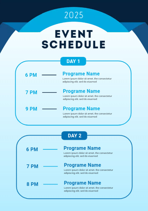 Event Schedule Design Template PosterMyWall