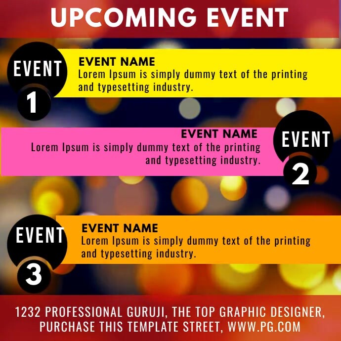 Event Schedule Template PosterMyWall