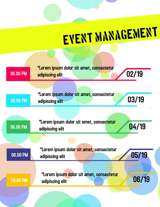 EVENT SCHEDULE Template PosterMyWall event-schedule-template-postermywall
