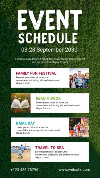 Event Schedule Design WhatsApp Status template