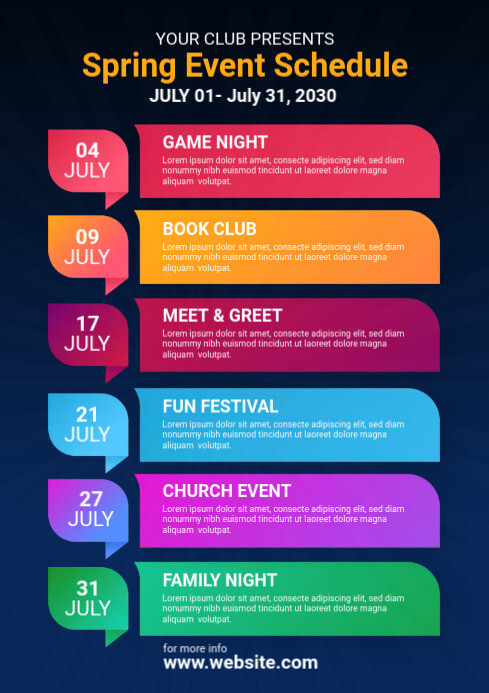 Event Schedule Design Template 40+ Free Event Program Templates