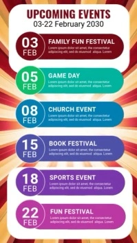 Event Schedule Design Template WhatsApp Status