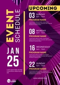 Event Schedule Flyer A4 template